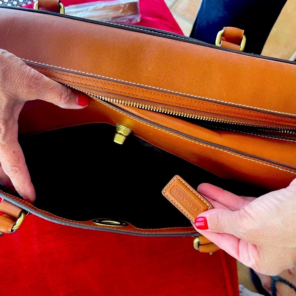 Coach Hampton Tiffany leather carryall Tote - Picture 11 of 12